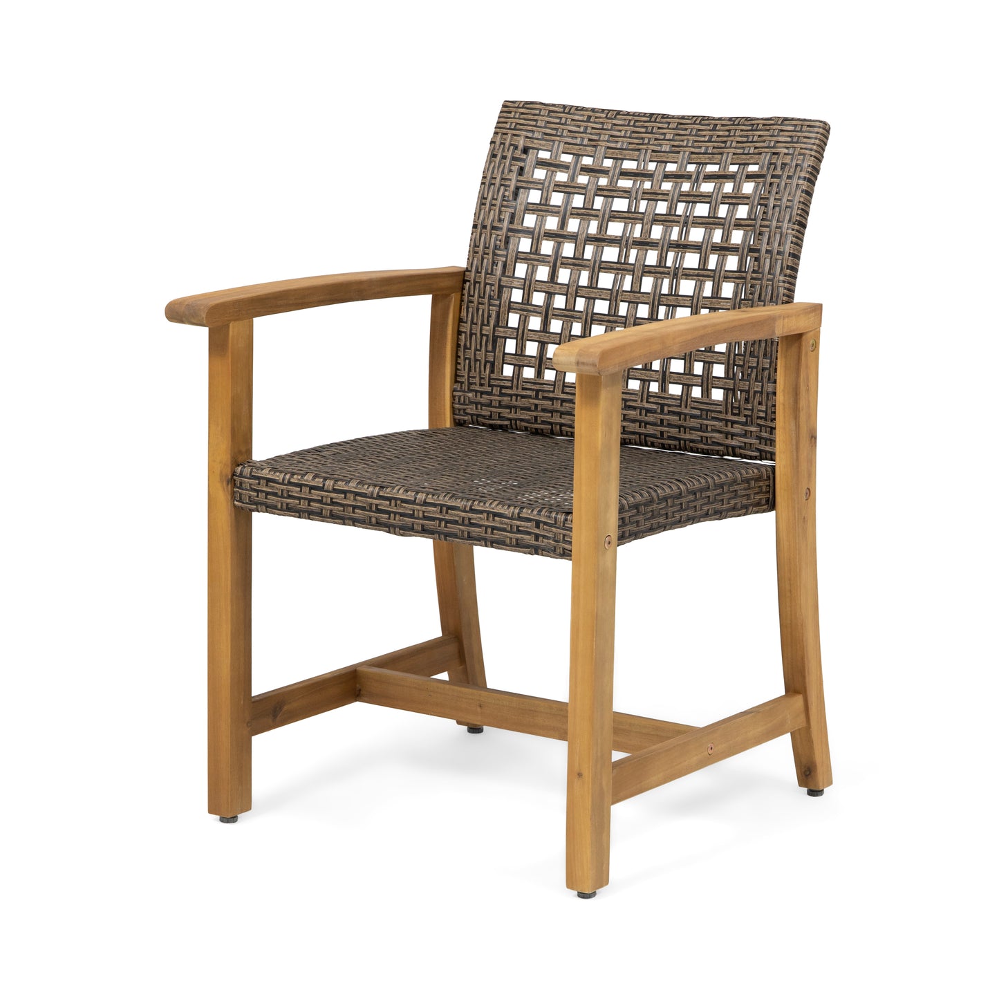 HAMPTON WOOD AND WICKER DINING CHAIR( SET OF 2 )