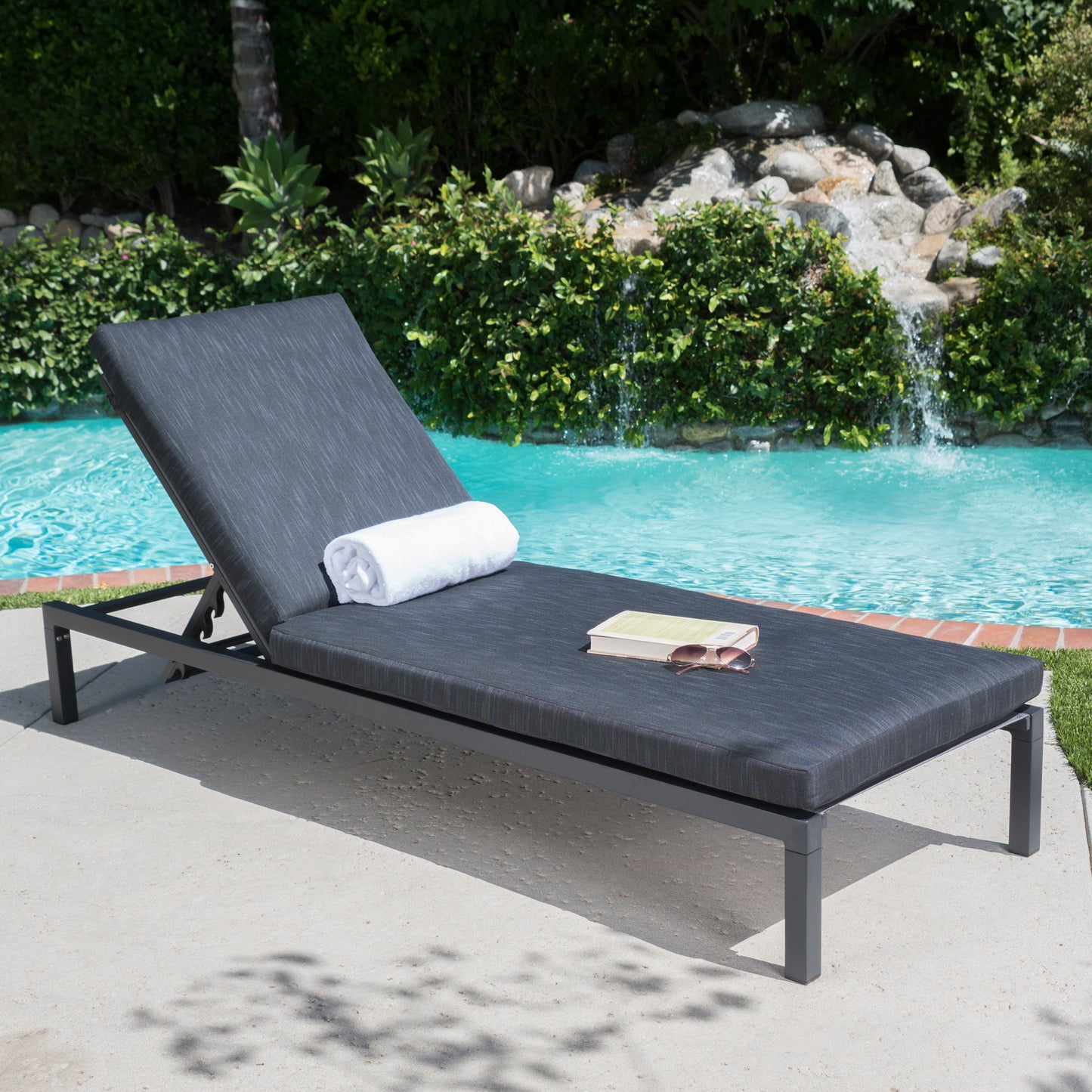 NAVAN CHAISE LOUNGE - DARK GREY