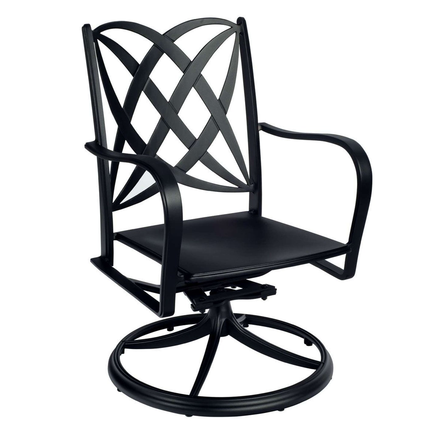 Apollo Swivel Rocking Cast Aluminum Dining Arm Chair (No Cushion)