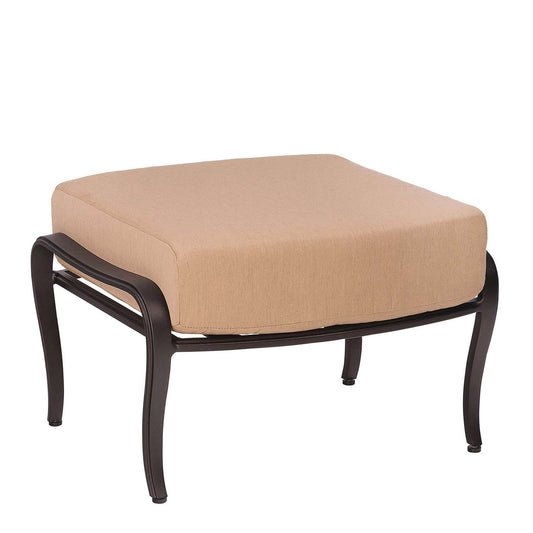 Apollo Cast Aluminum Ottoman with Cushion