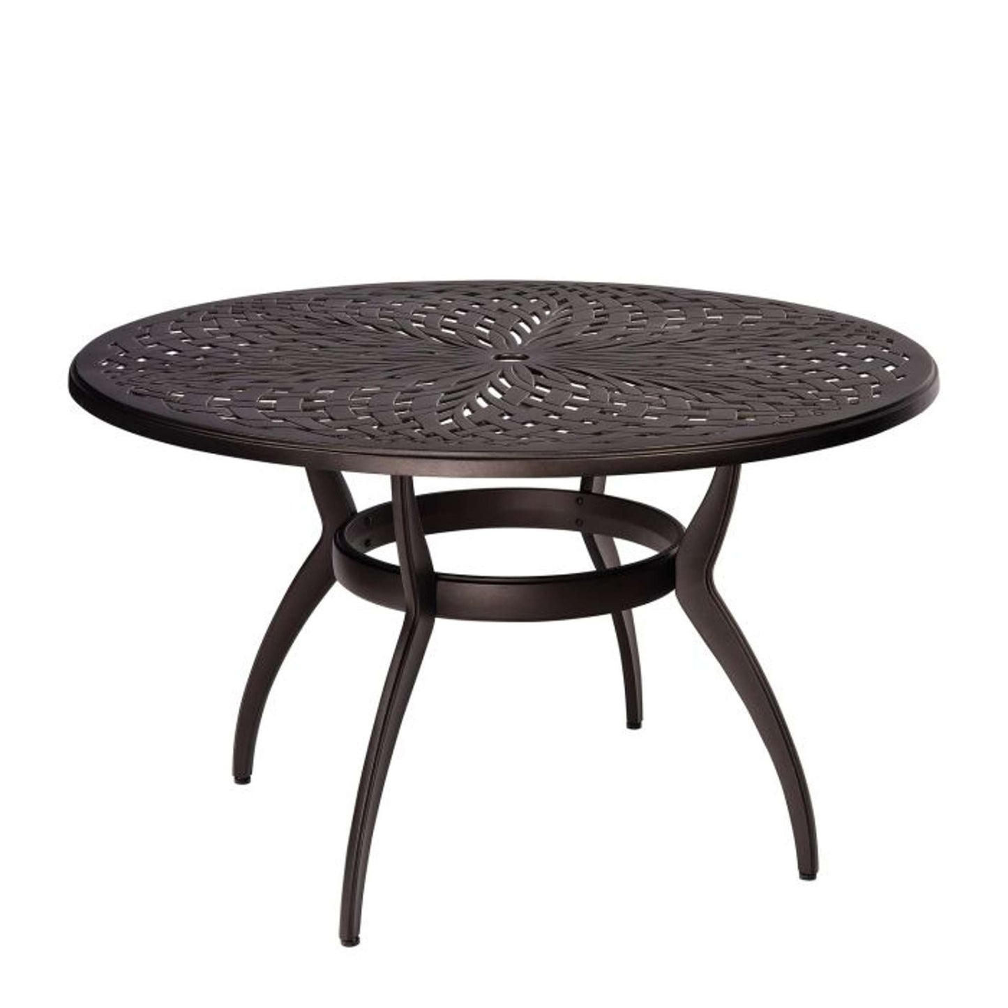 Apollo Cast Aluminum Round 48 Inch Umbrella Dining Table