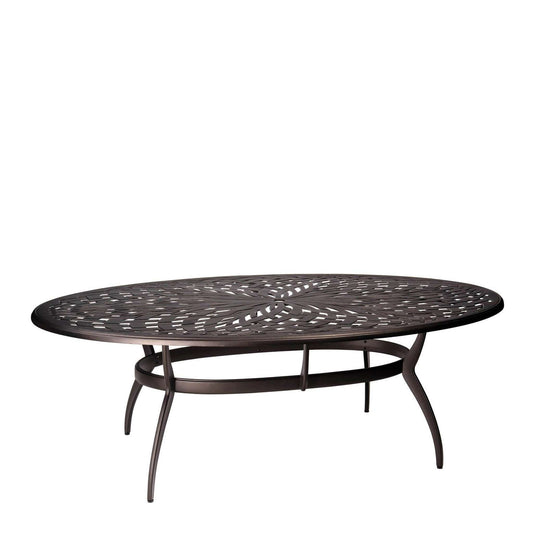 Apollo Cast Aluminum Oval Umbrella Dining Table