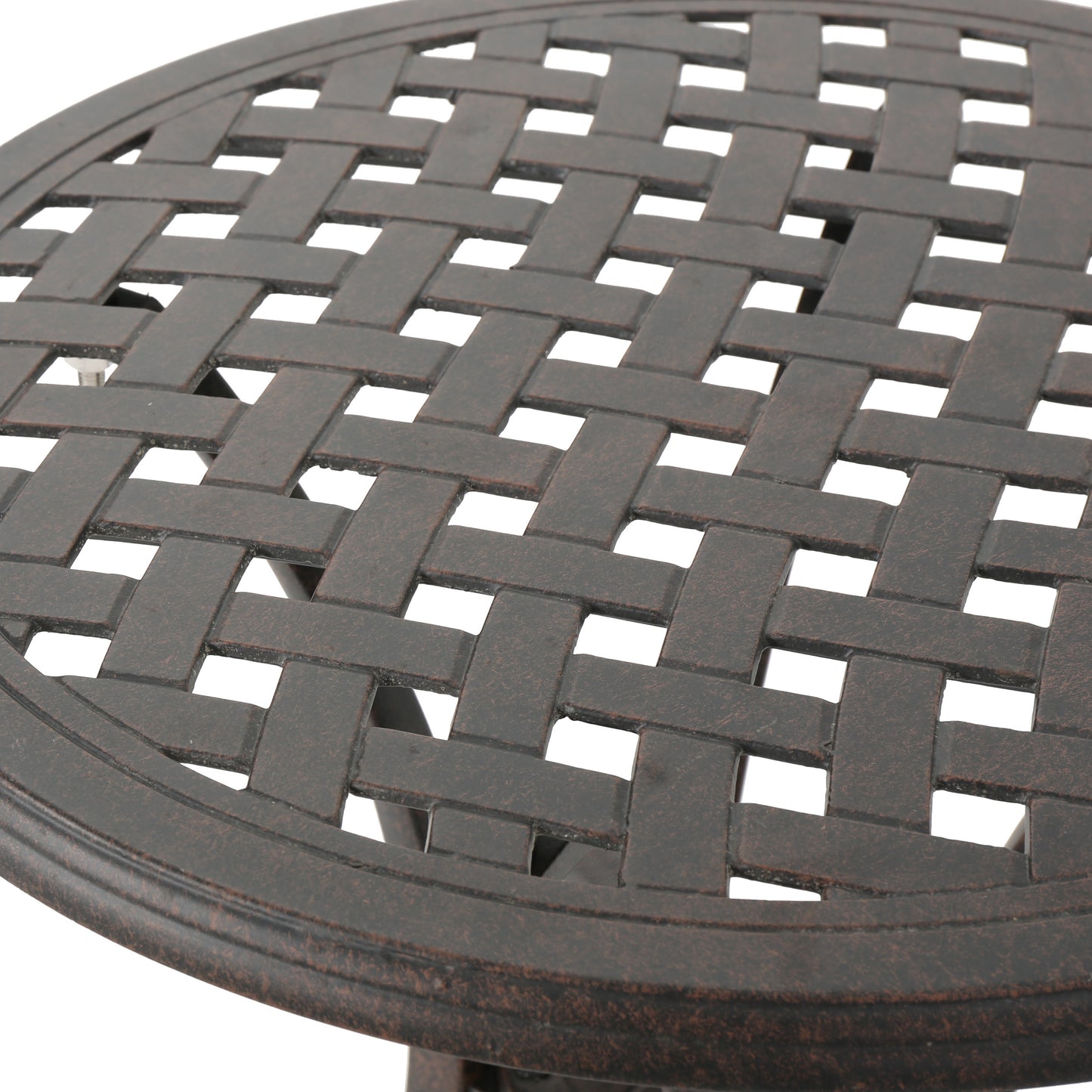 Outdoor 19" Cast Aluminum Side Table