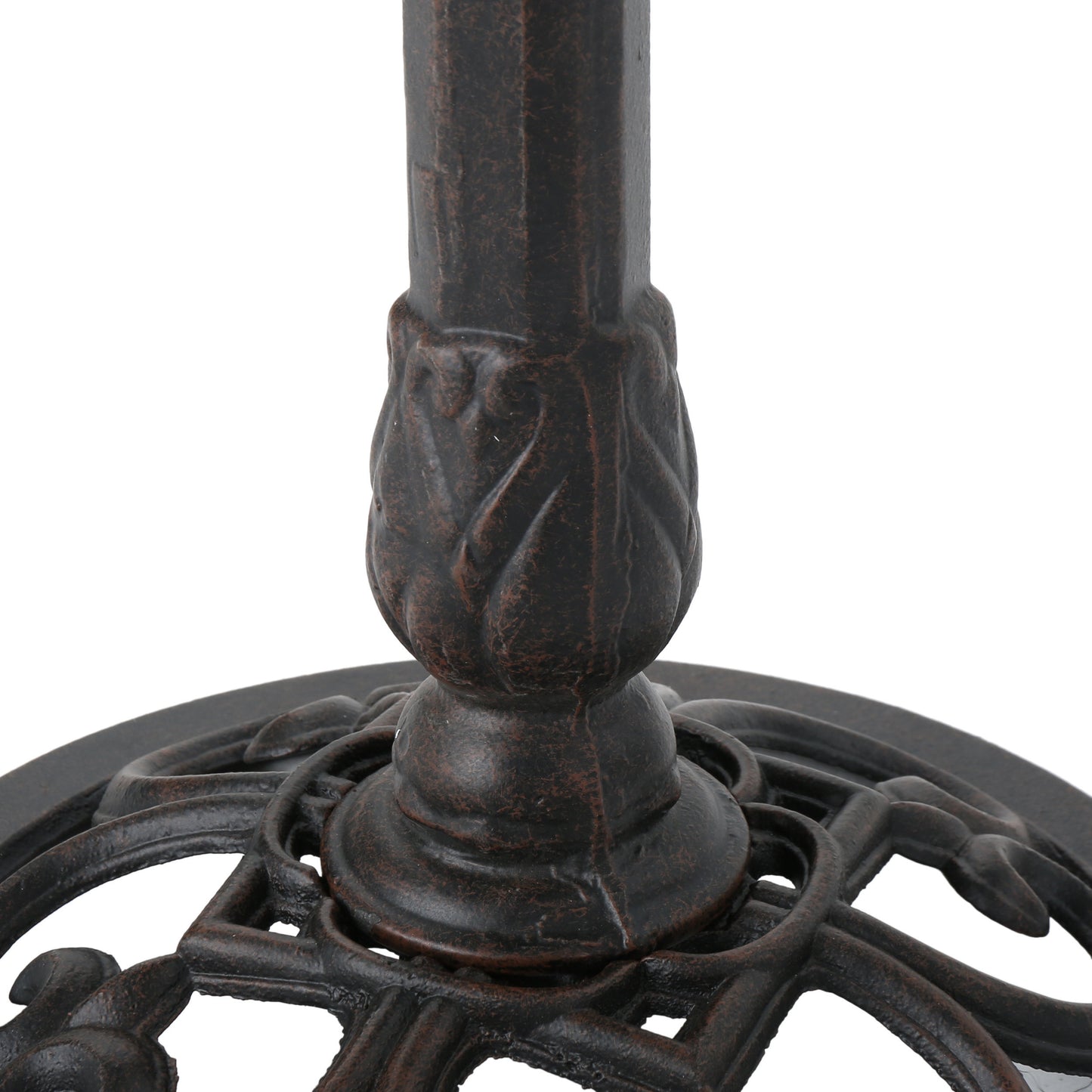 e Lancaster Outdoor Aluminum and Iron Top Bird Bath with Iron Base, Bronze