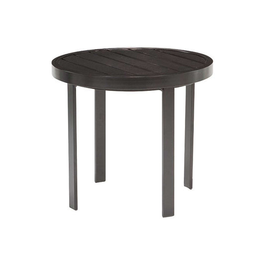 Tropitone Aluminum 24" Round Slatted End Table