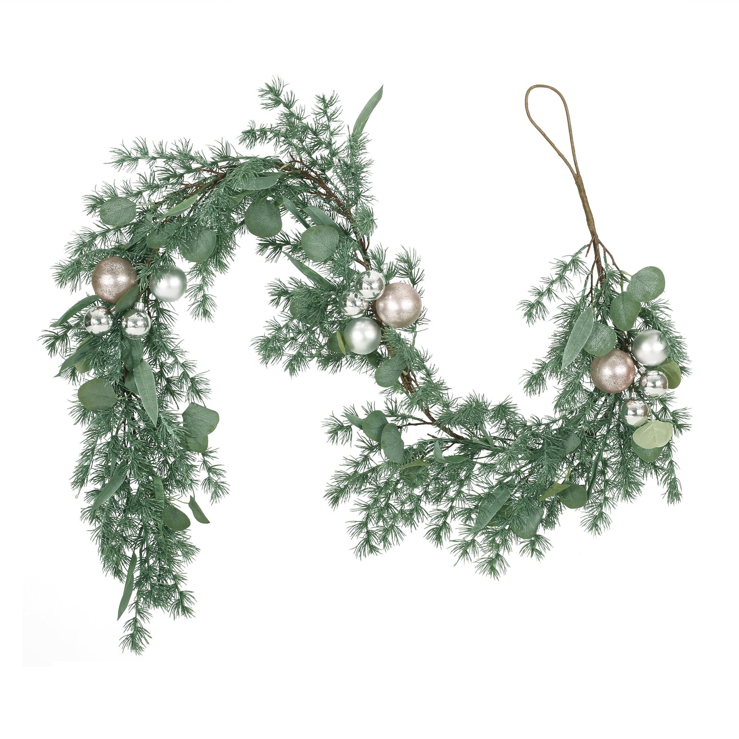 5.5'PINEDEEDLE GARLAND WITH BALL