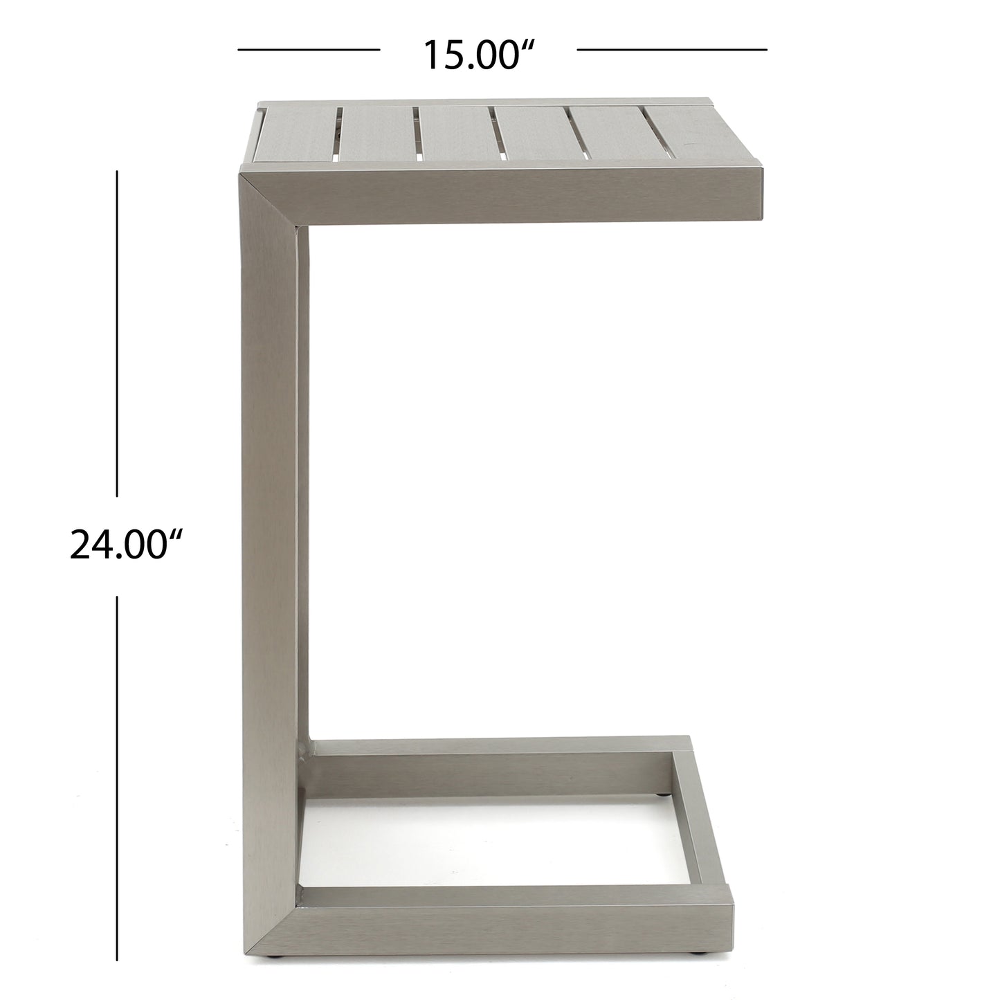 CAPE CORAL ALU C-SHAPED TABLE