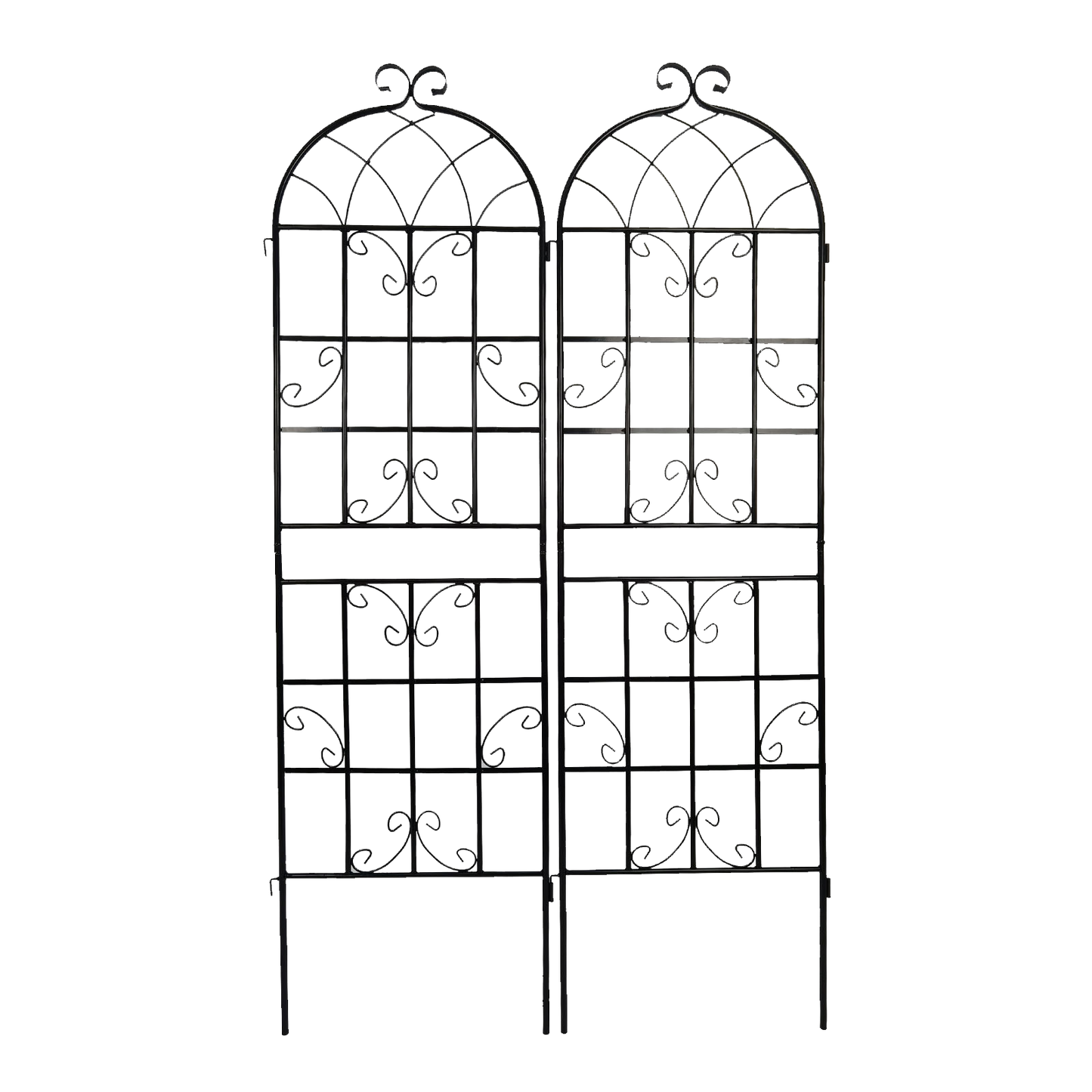 4 Pack Metal Garden Trellis 71" x 19.7" Rustproof Trellis for Climbing Plants Outdoor Flower Support Black