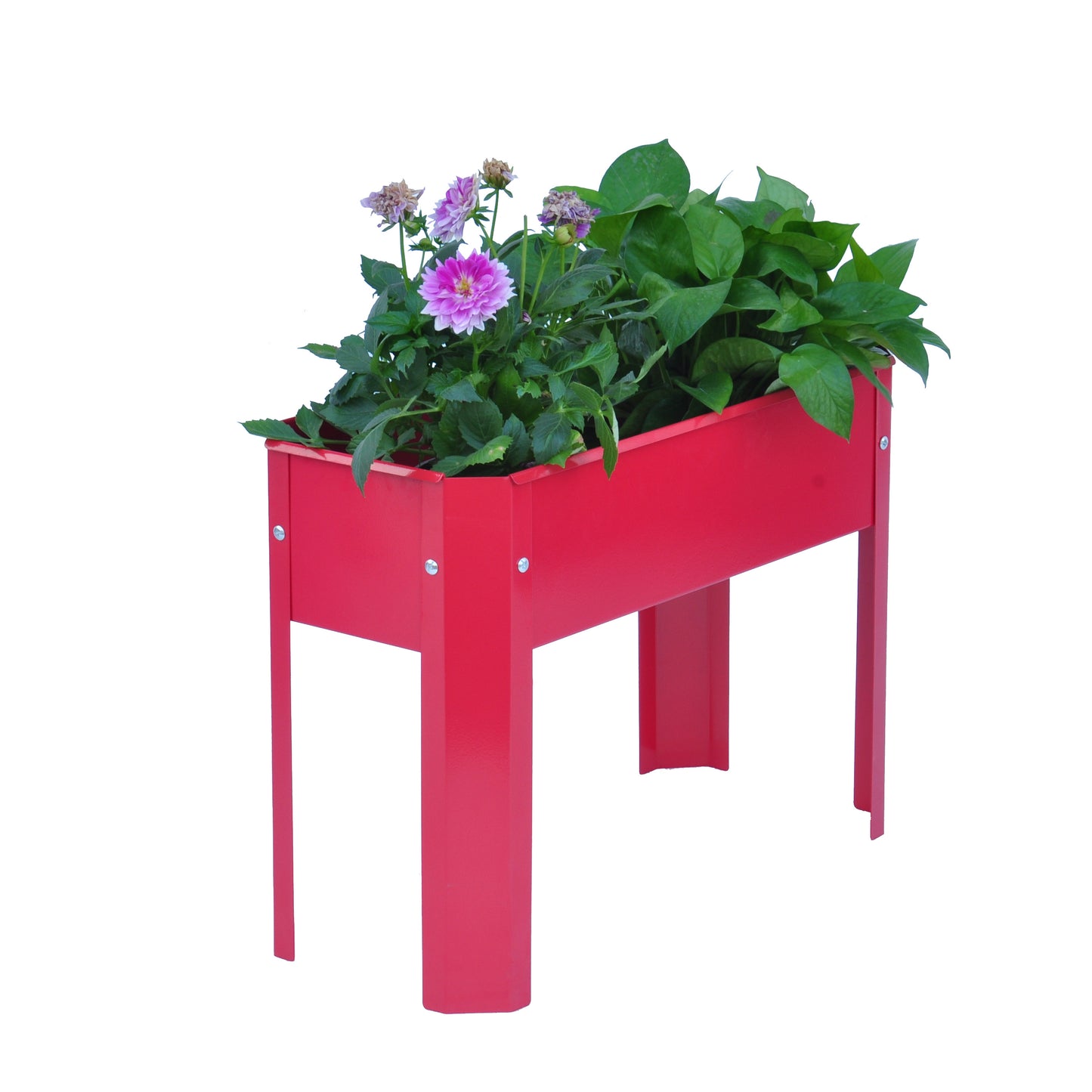 Mini Elevated garden bed, metal elevated outdoor flowerpot box, suitable for backyard and terrace, large flowerpot, suitable for vegetable and flower