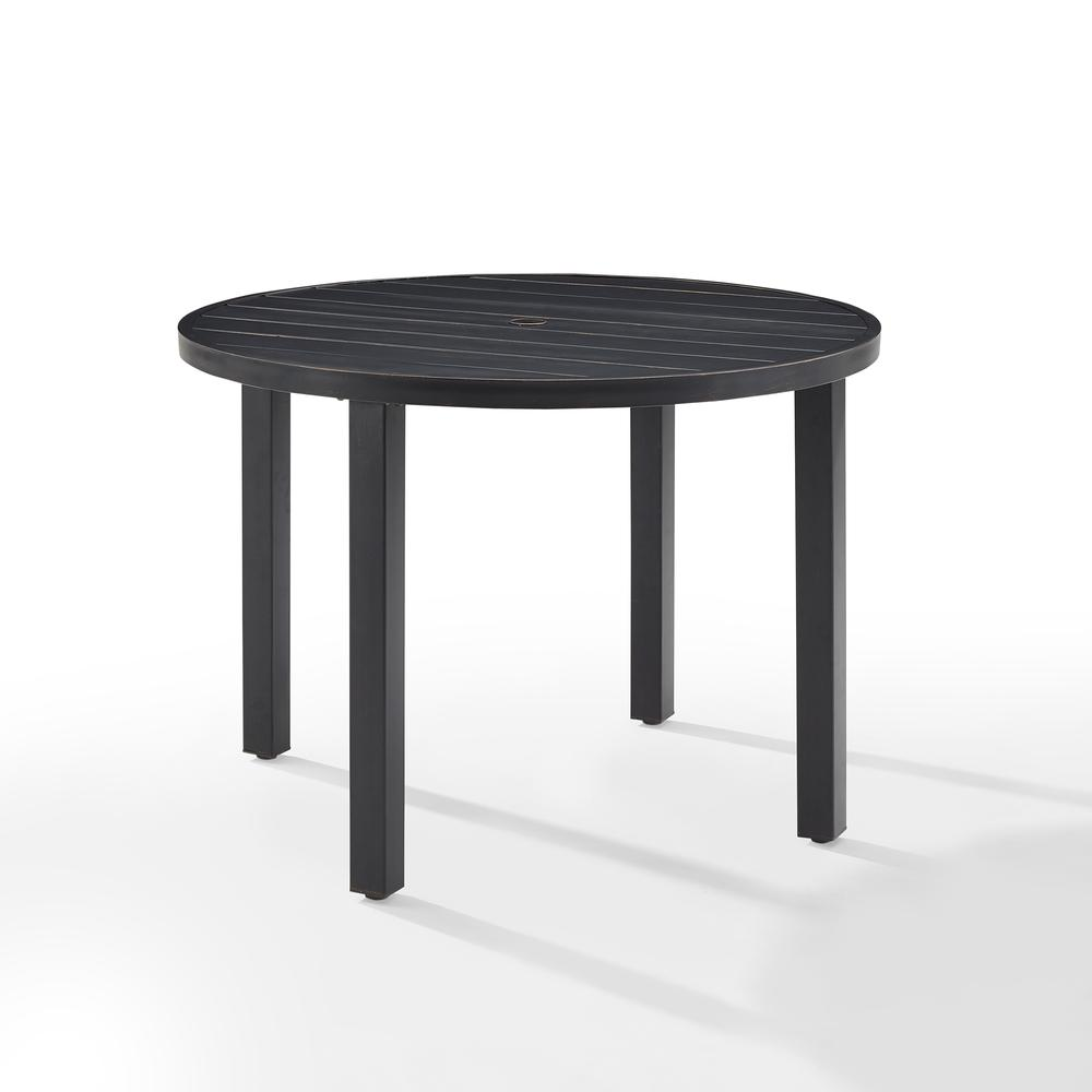 Kaplan 42" Round Outdoor Metal Dining Table Oil Rubbed Bronze