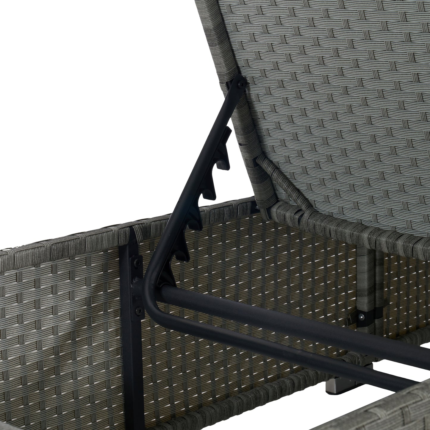 OUTDOOR  SOFA  PE RATTAN FURNITURE  DECK CHAIR GRAY RATTAN