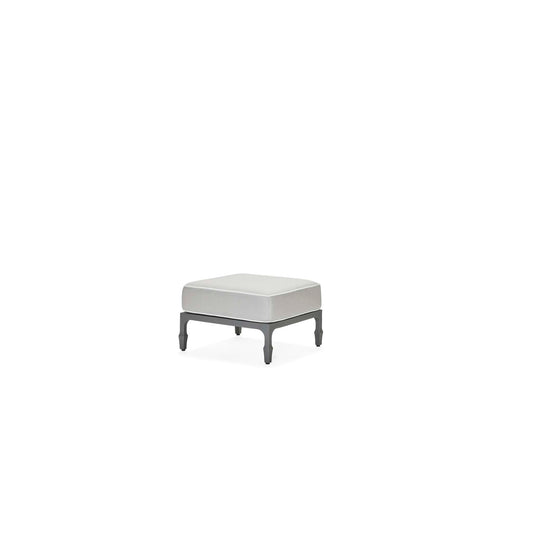 Alberti Cast Aluminum Ottoman with Cushion