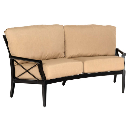 Andover Crescent Loveseat with Cushion