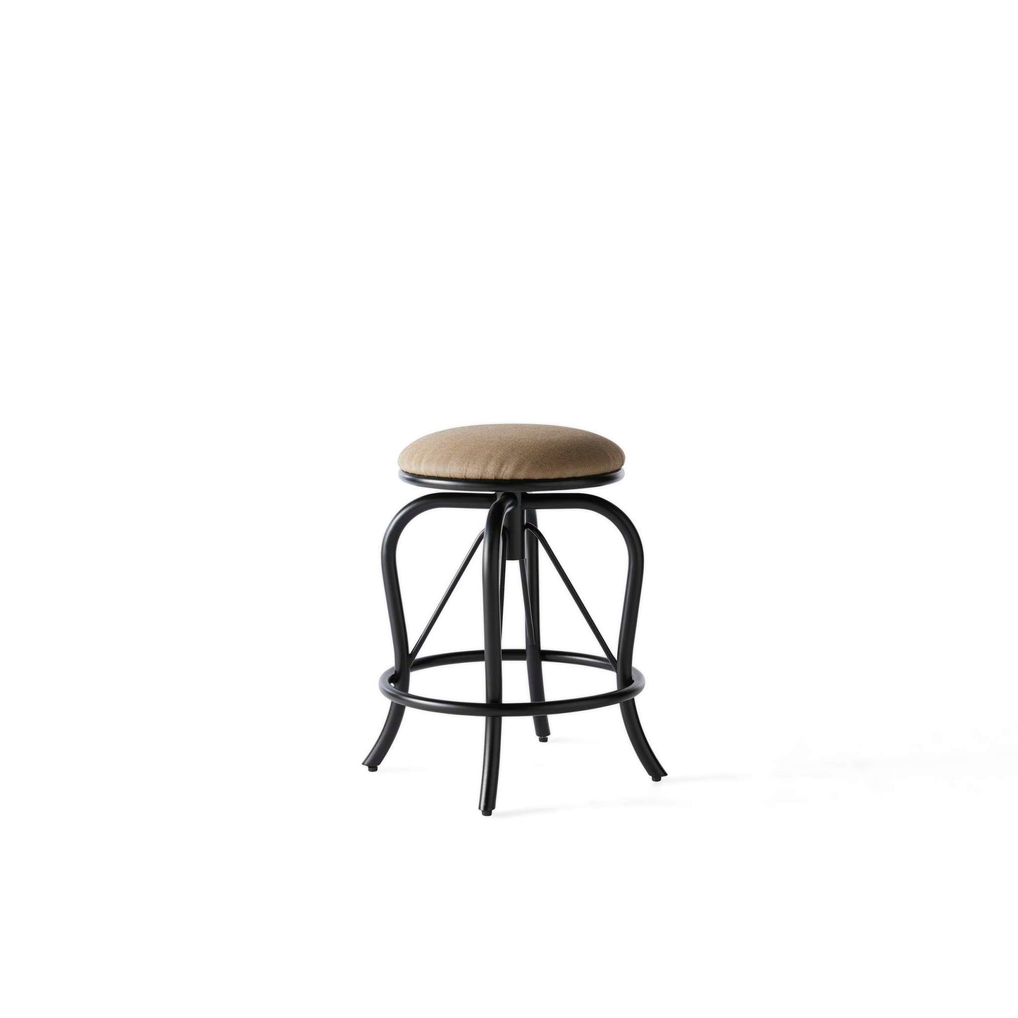 M-Series Cushioned Backless Swivel Aluminum Counter Stool