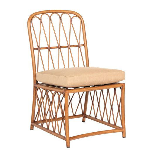 Cane Dining Side Chair with Cushion