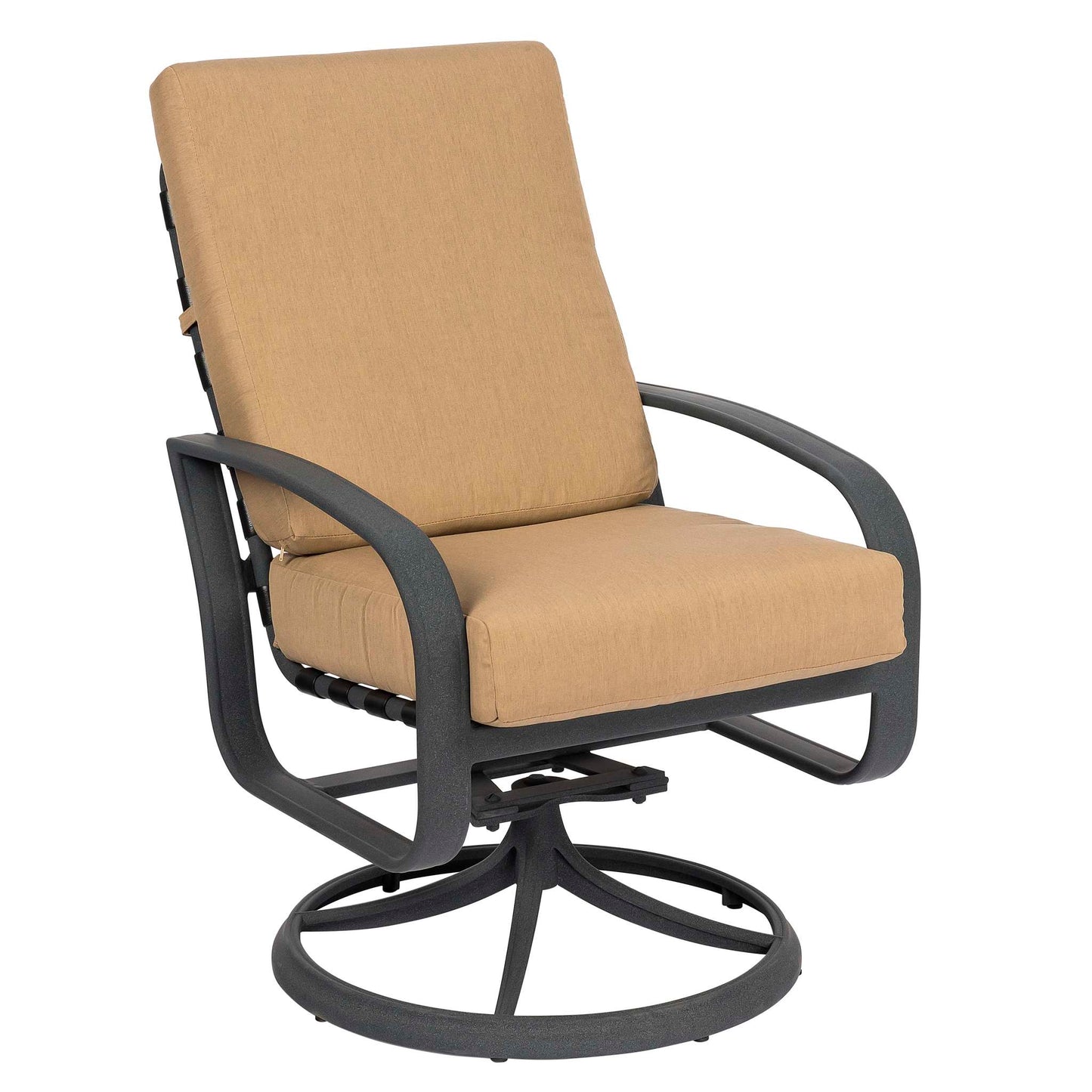 Cayman Isle Cushion Swivel Rocking Dining Arm Chair with Cushion