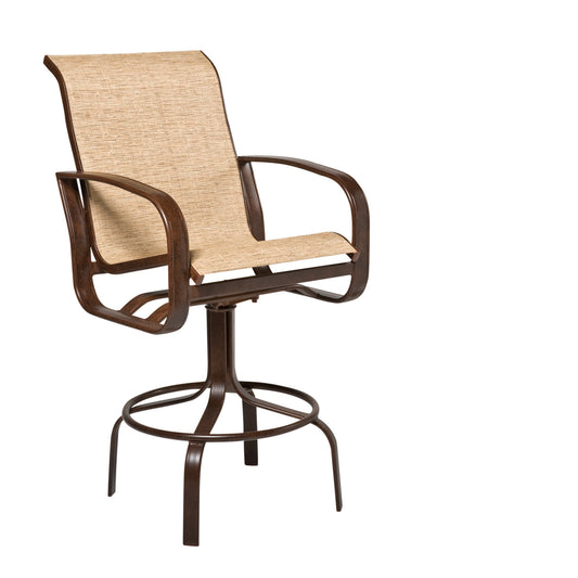 Cayman Isle Sling Sling Swivel Bar Stool