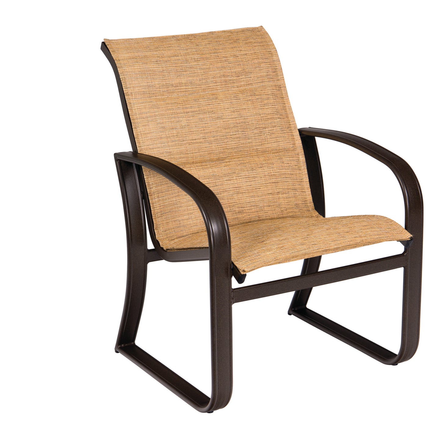 Cayman Isle Sling Padded Sling Dining Arm Chair