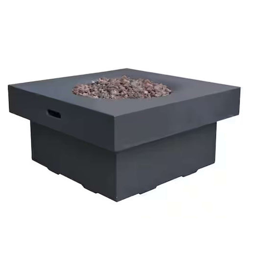 Branford 34X17 Square Concrete Gas Fire Pit Table