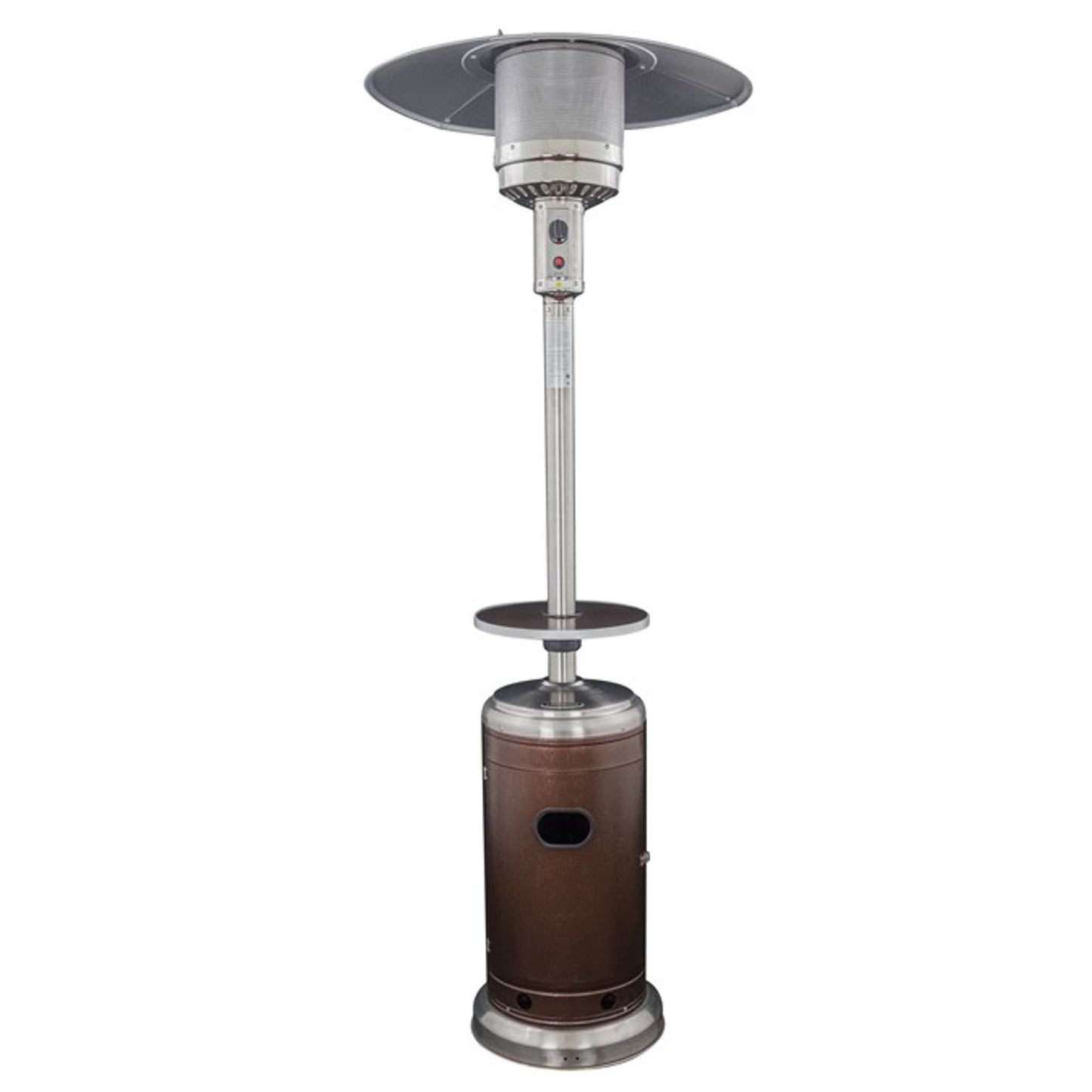 87 Inch Stainless Steel Propane Patio Heater with Table and Lower Color Customization Option