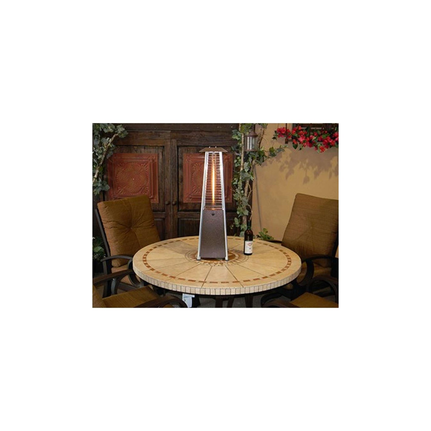 38 Inch Tall Outdoor Tabletop/Portable Patio Glass Tube Heater