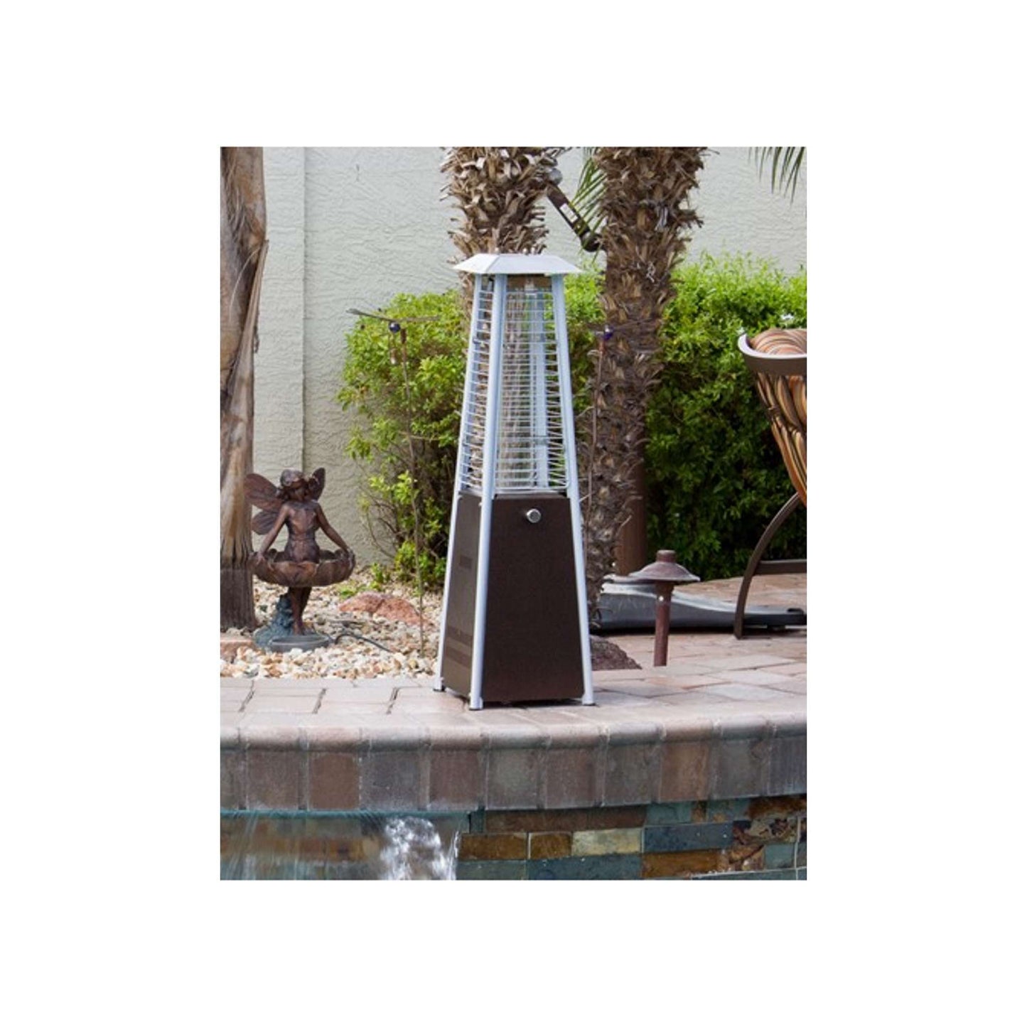 38 Inch Tall Outdoor Tabletop/Portable Patio Glass Tube Heater