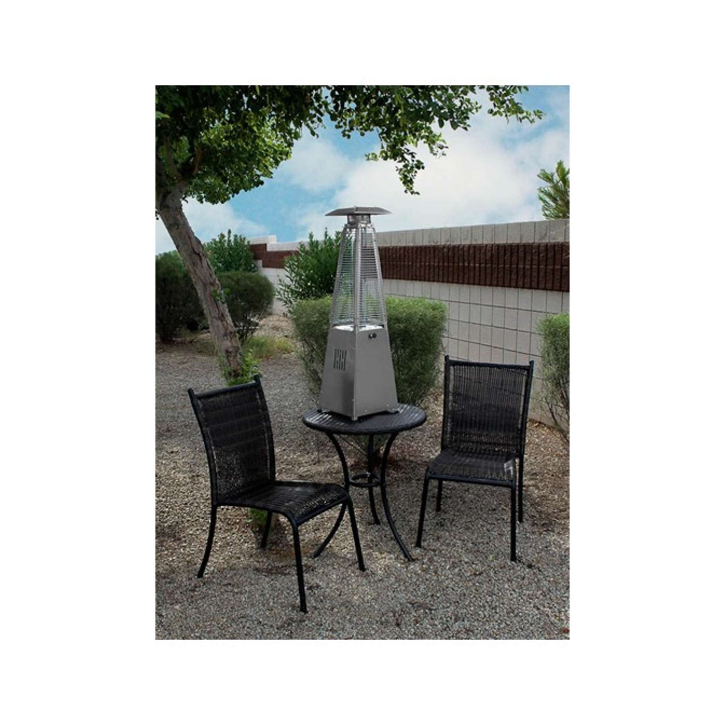 38 Inch Tall Outdoor Tabletop/Portable Patio Glass Tube Heater