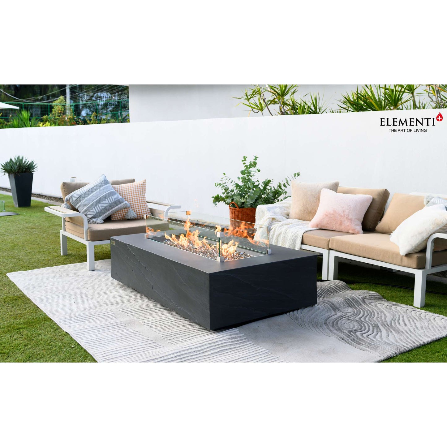 Elementi Plus Cape Town 32" x 56" Rectangle Fire Table