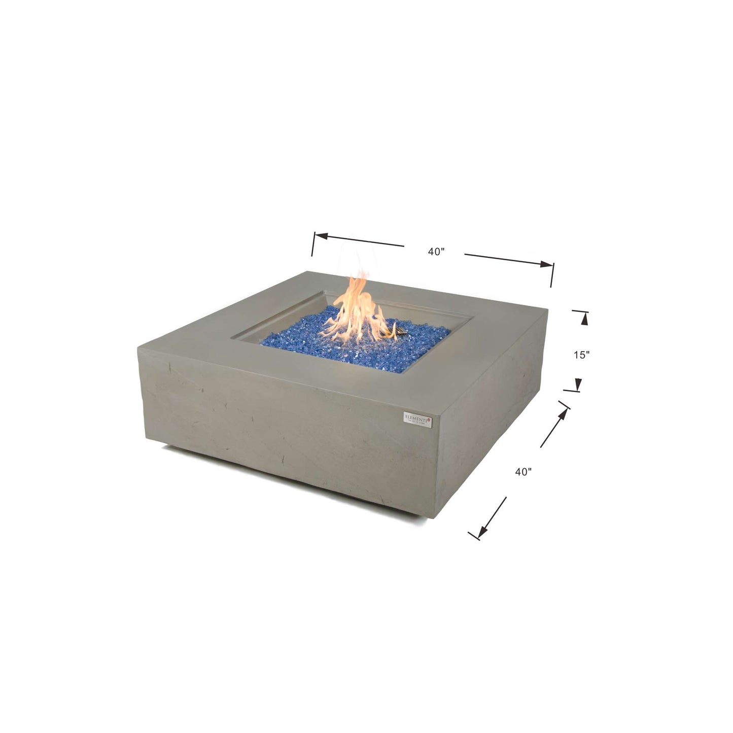 Elementi Plus Capertee 40" Square Fire Table