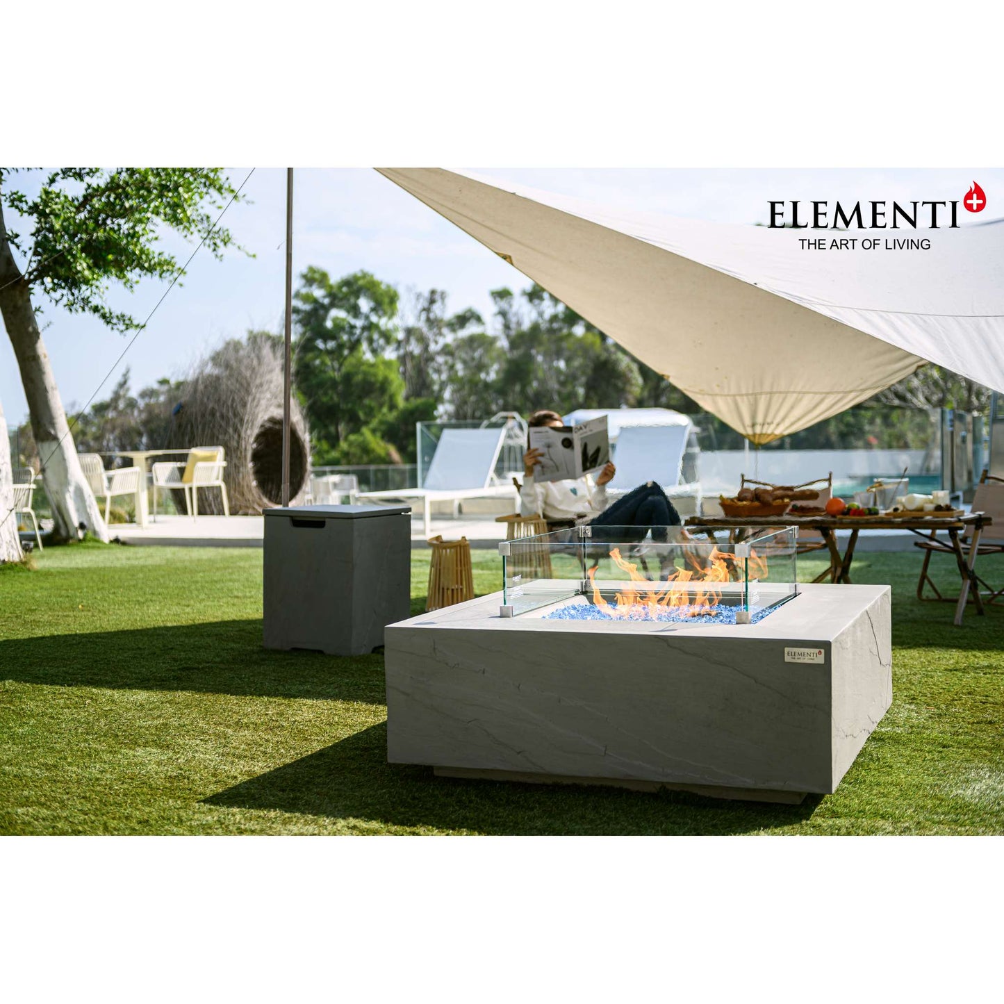 Elementi Plus Capertee 40" Square Fire Table