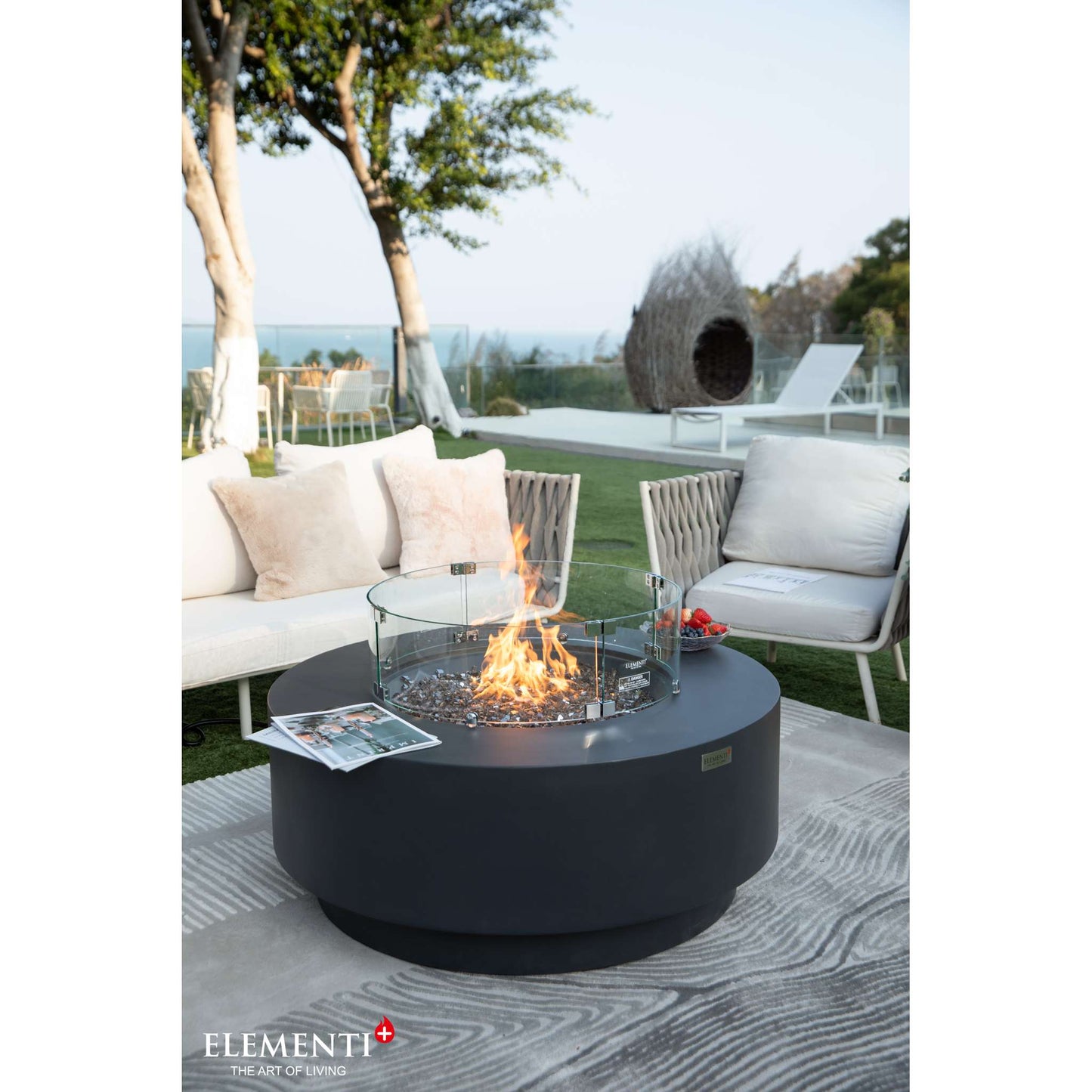 Elementi Plus Nimes 40.9" Round Fire Table