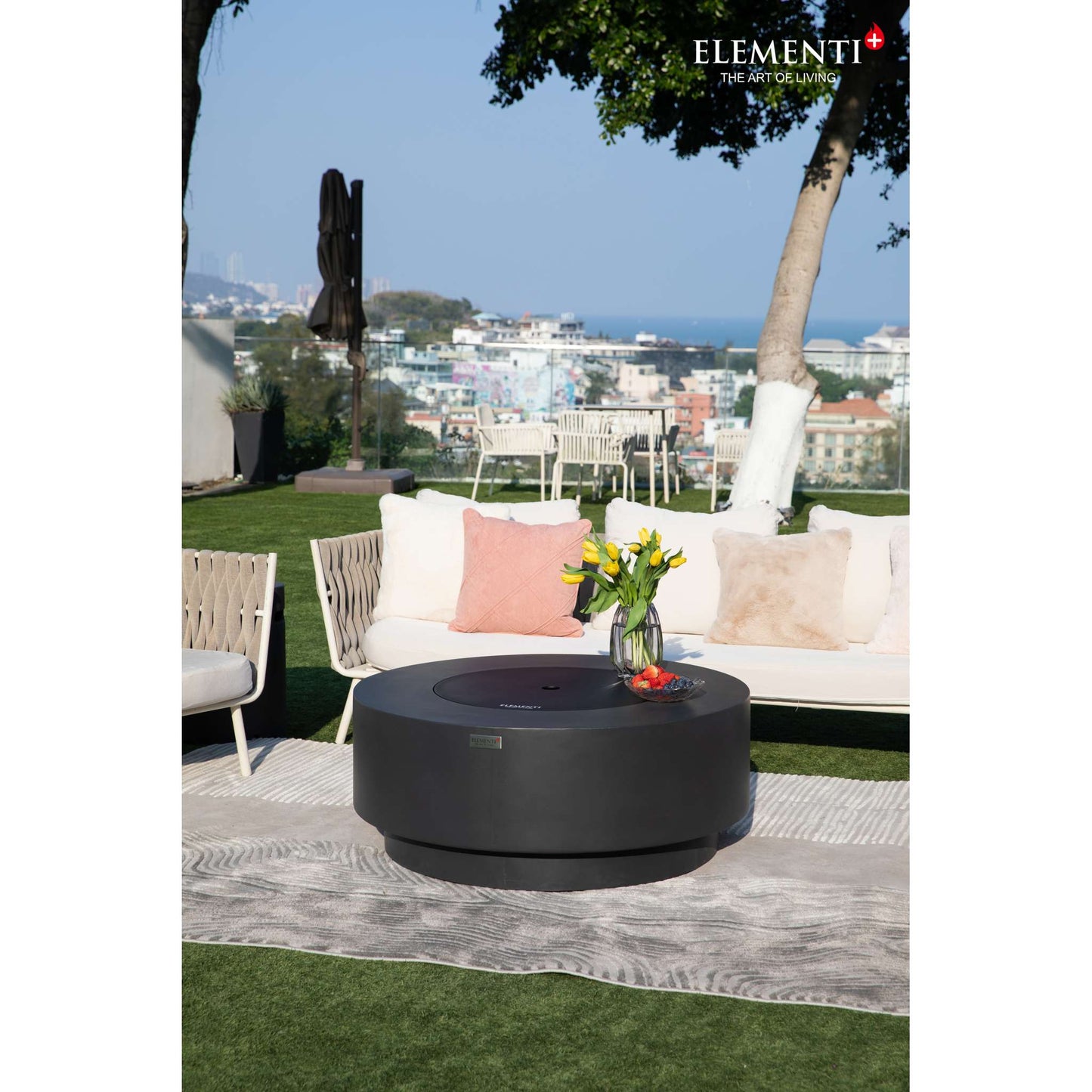 Elementi Plus Nimes 40.9" Round Fire Table