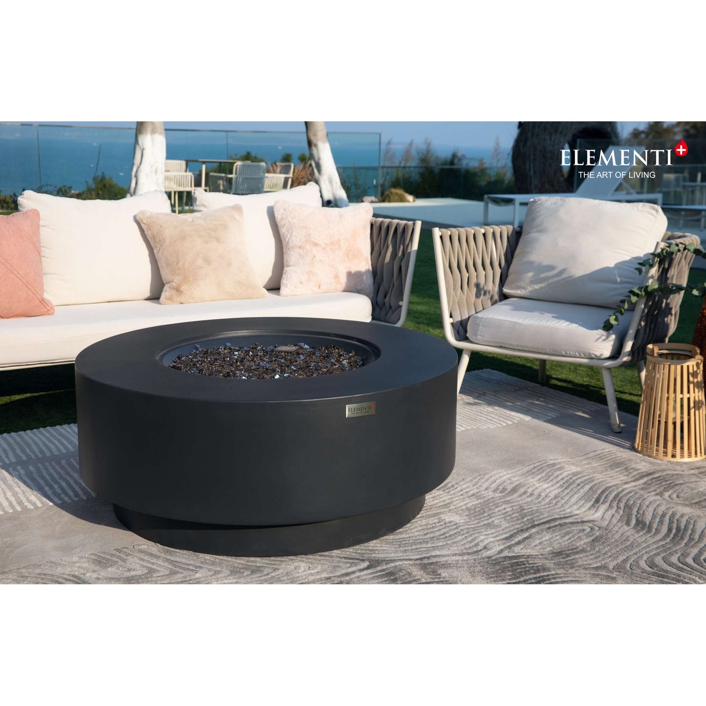 Elementi Plus Nimes 40.9" Round Fire Table