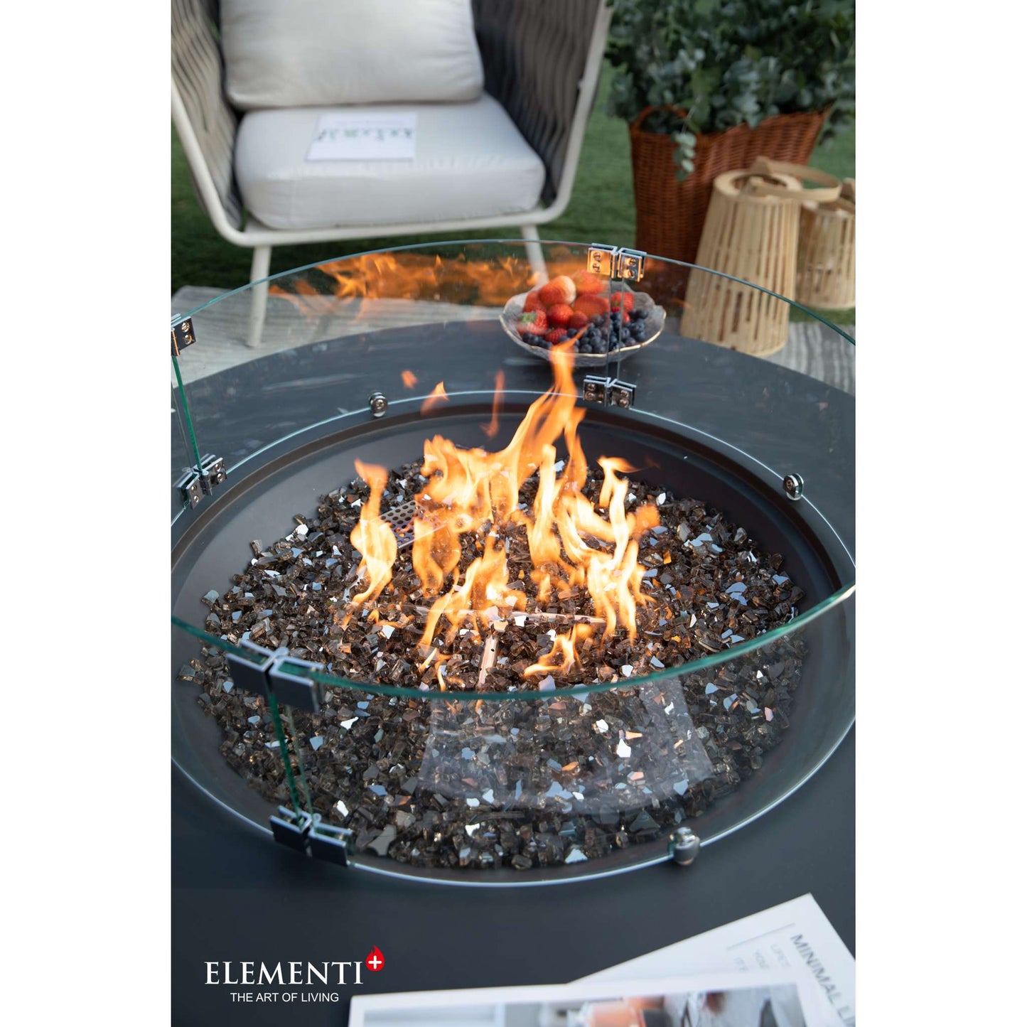 Elementi Plus Nimes 40.9" Round Fire Table