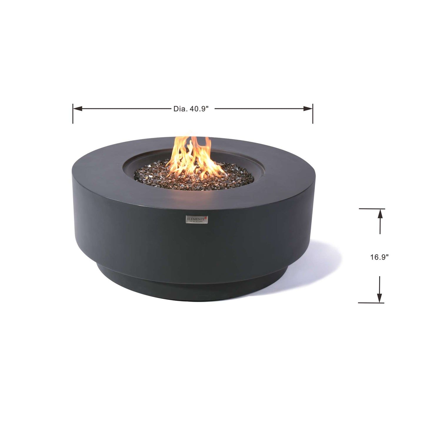 Elementi Plus Nimes 40.9" Round Fire Table