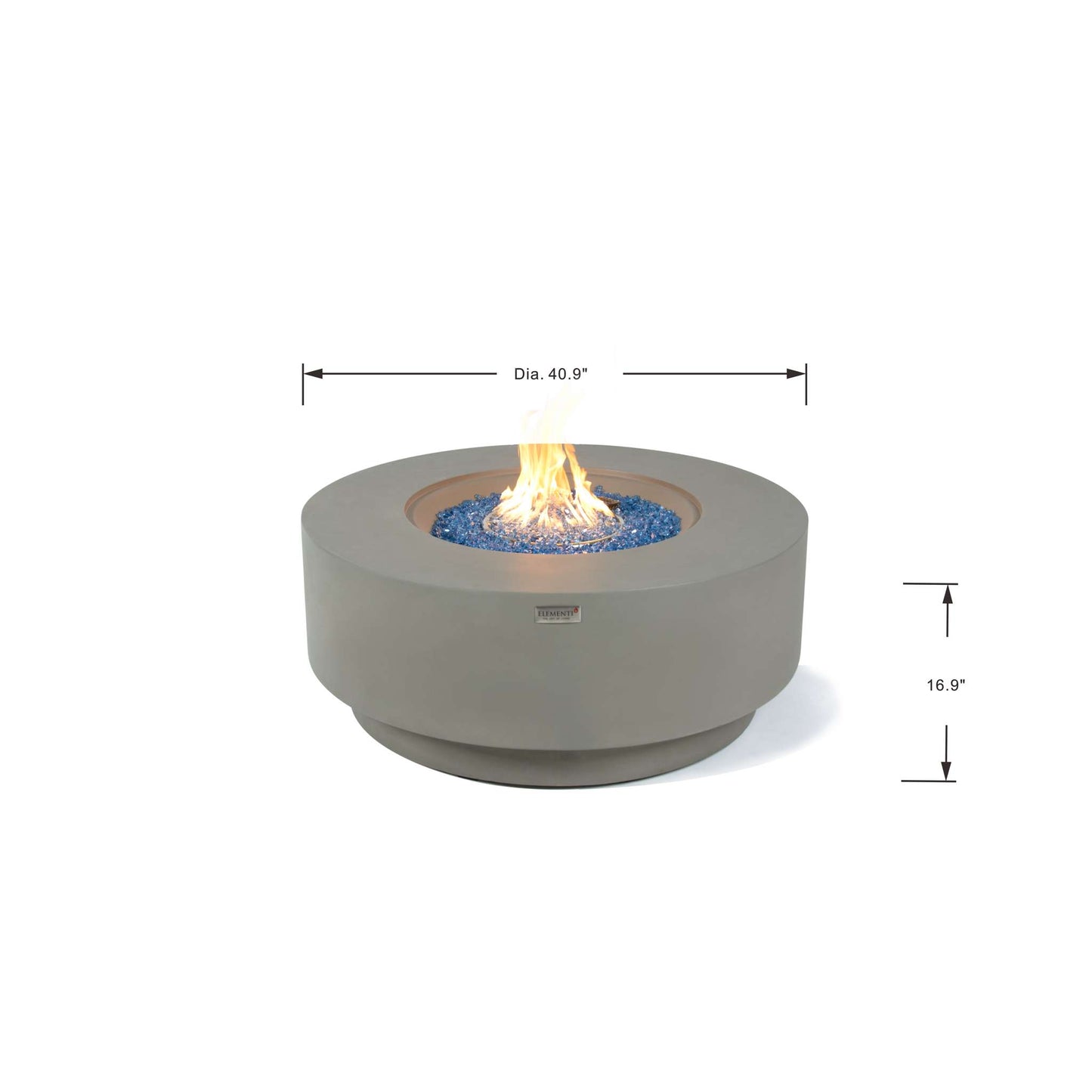 Elementi Plus Colosseo Round Concrete Fire Pit Table