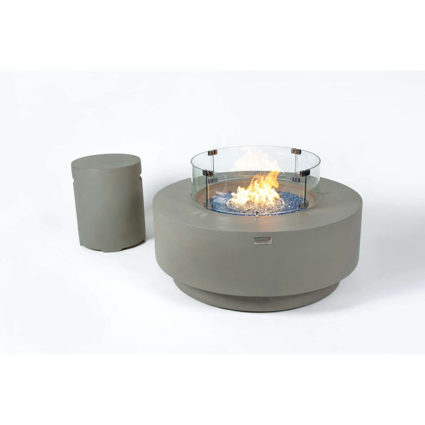 Elementi Plus Colosseo Round Concrete Fire Pit Table