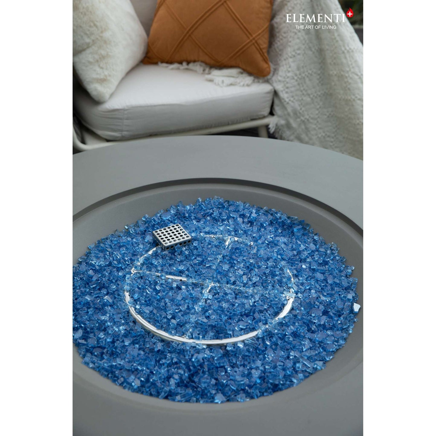 Elementi Plus Colosseo Round Concrete Fire Pit Table