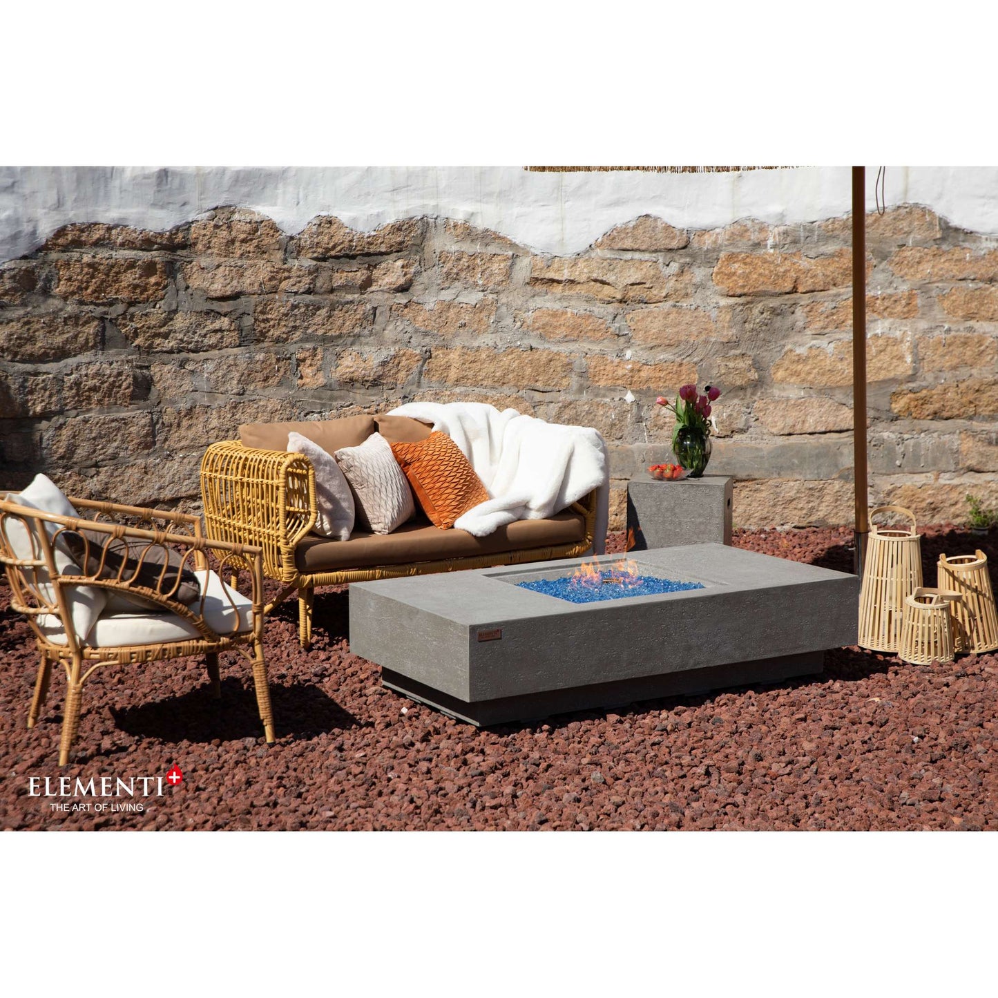 Elementi Plus Monte Carlo 32" x 60" Rectangle Fire Table