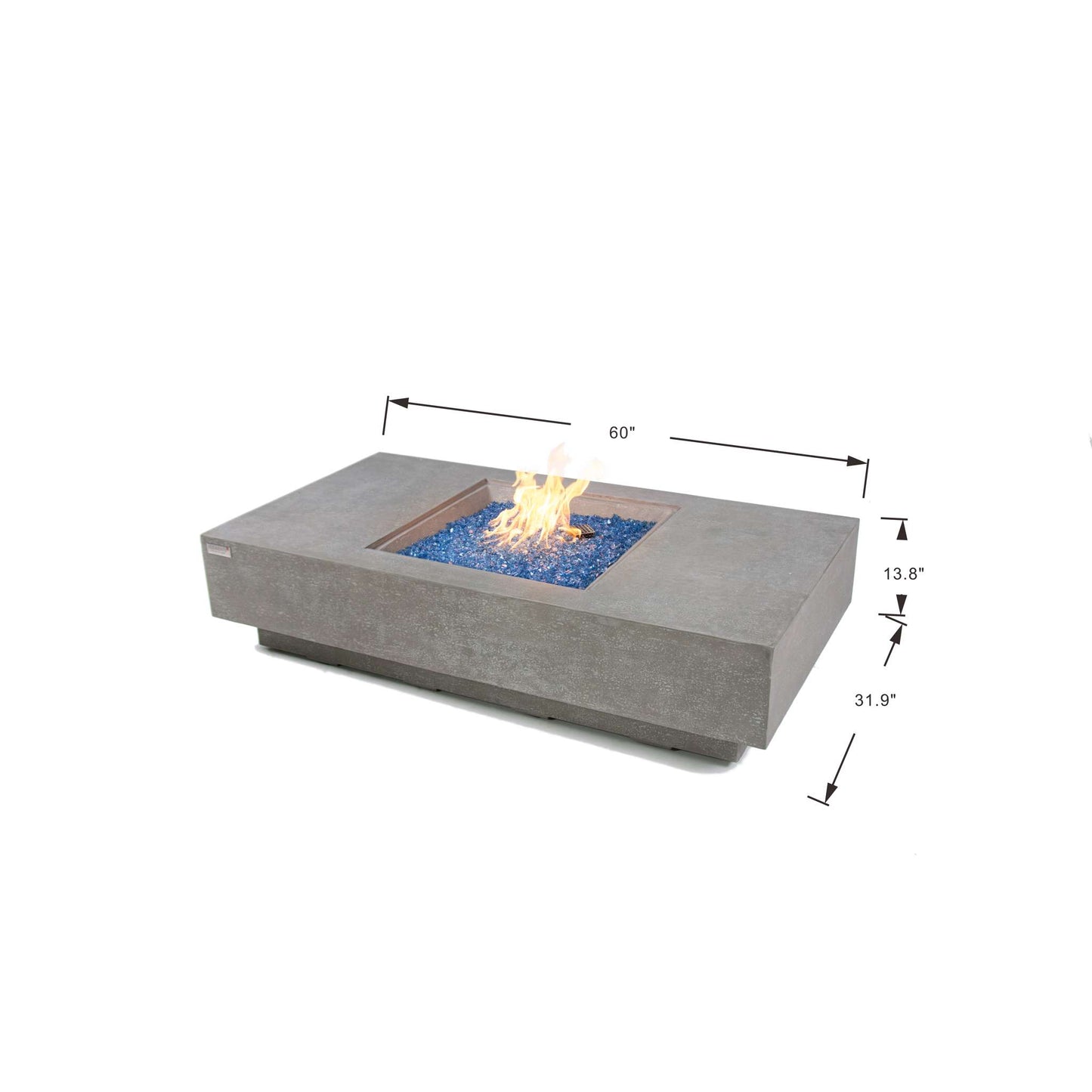 Elementi Plus Monte Carlo 32" x 60" Rectangle Fire Table