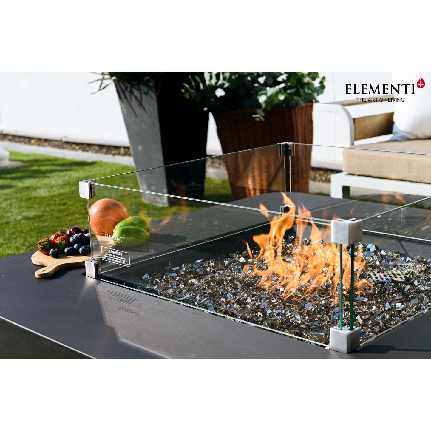 Elementi Plus Bergamo 42.1" Square Fire Table