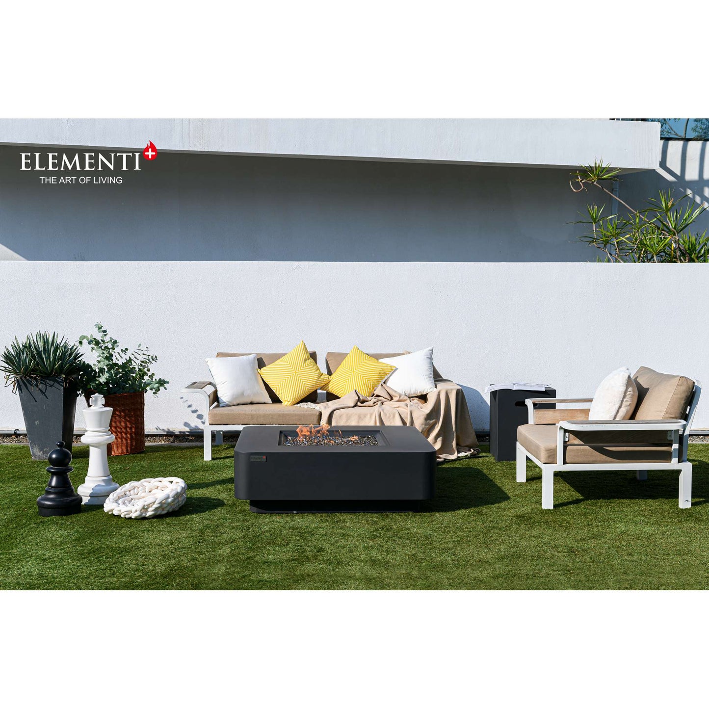 Elementi Plus Bergamo 42.1" Square Fire Table