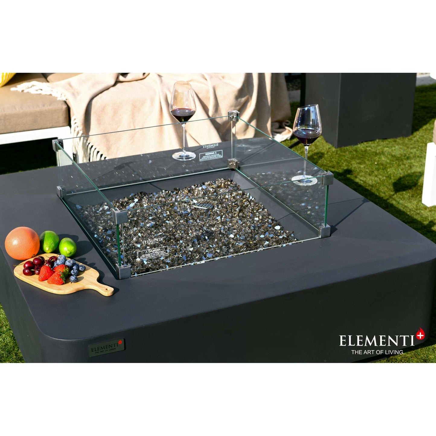 Elementi Plus Bergamo 42.1" Square Fire Table