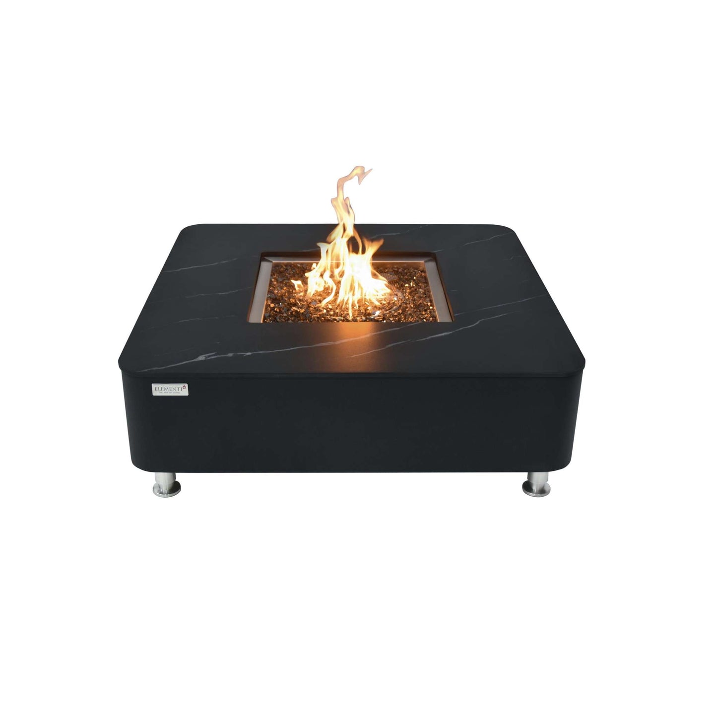 Elementi Plus Annecy Marble Porcelain Fire Table Bulgaria Black