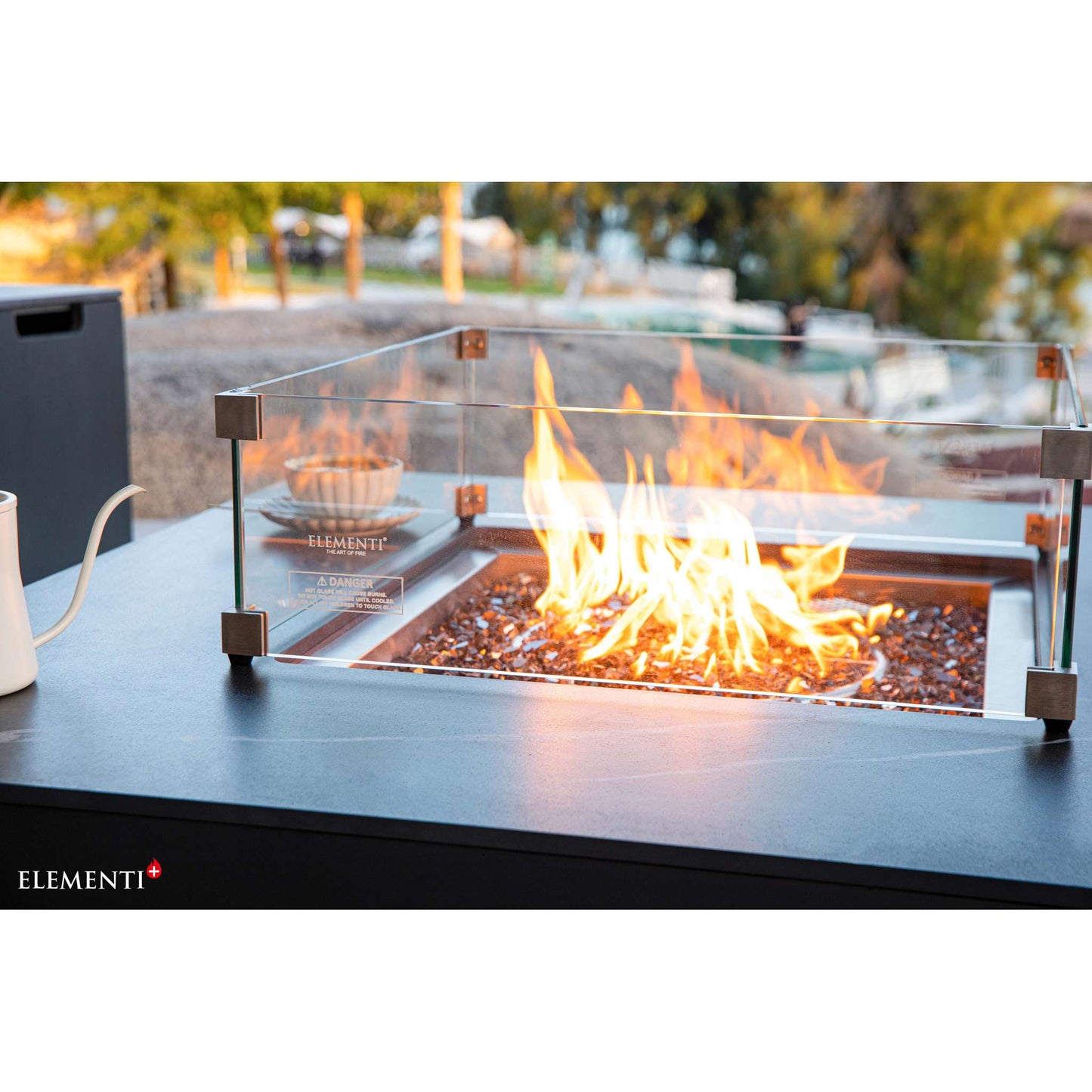 Elementi Plus Annecy Marble Porcelain Fire Table Bulgaria Black