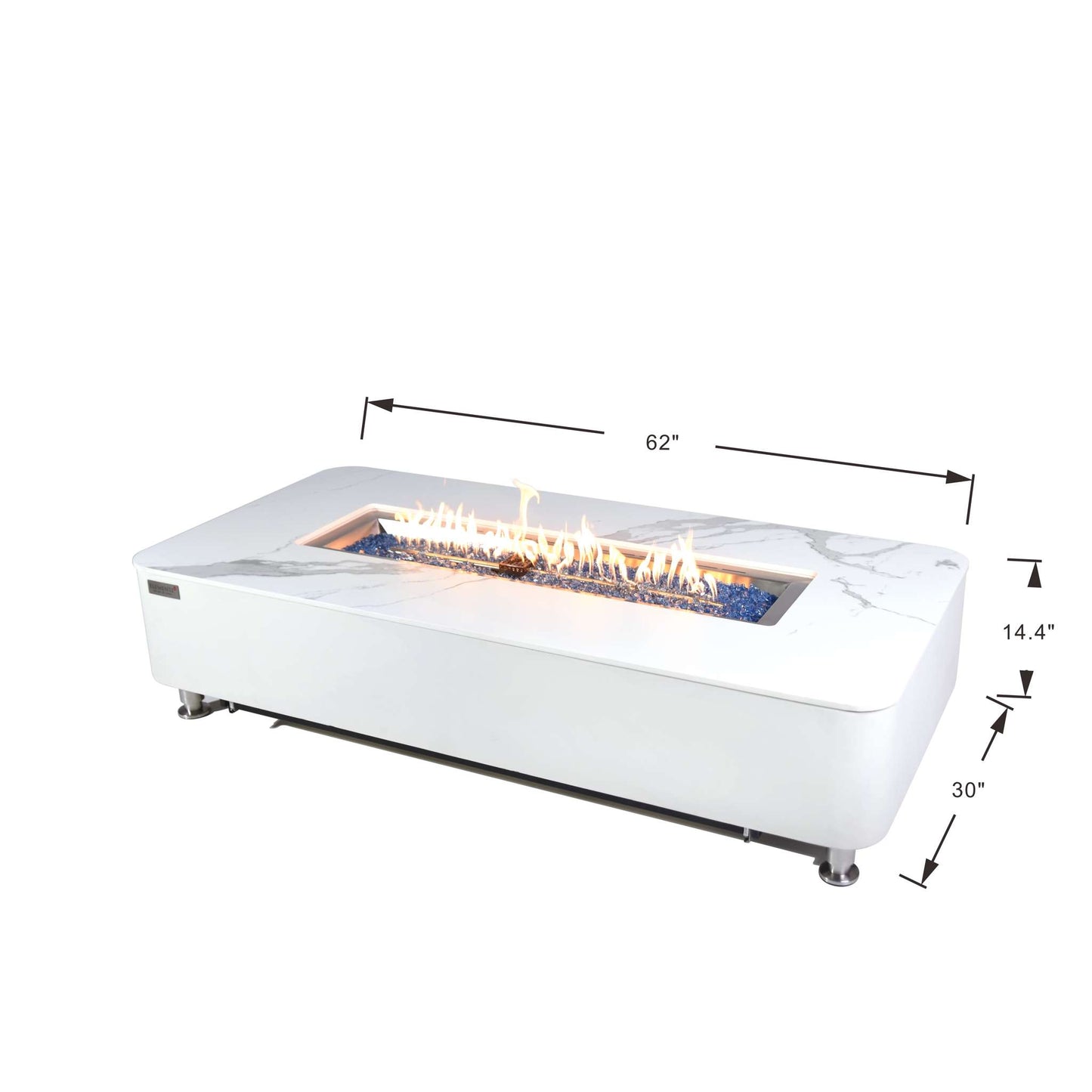 Elementi Plus Athens Porcelain Top Fire Table