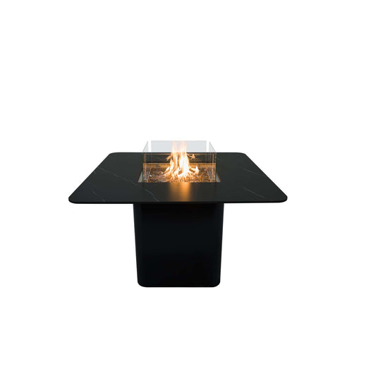 Elementi Plus Brugge Marble Porcelain 46.5" Square Fire Dining Table