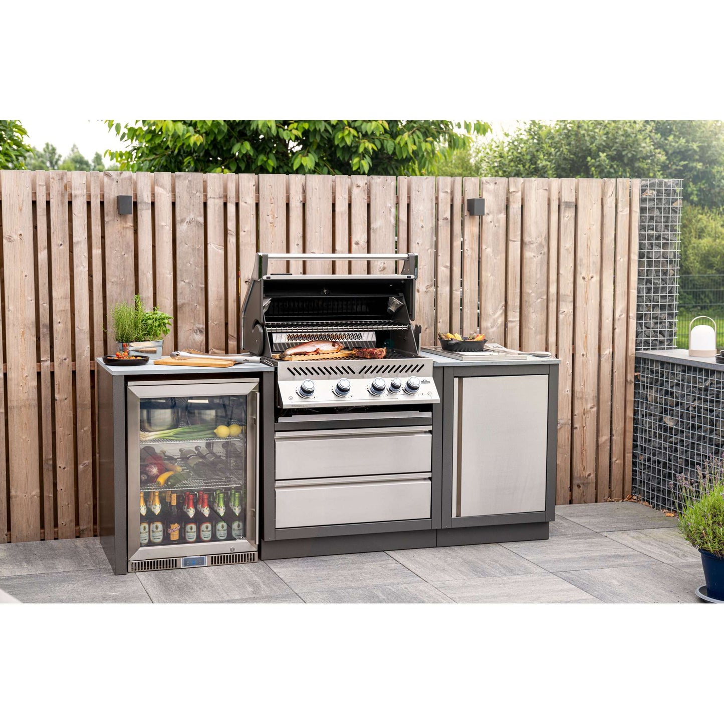 BI Prestige 500 RSIB Built-in Gas Grill Head with Infrared Rear Burner in Stainless Steel