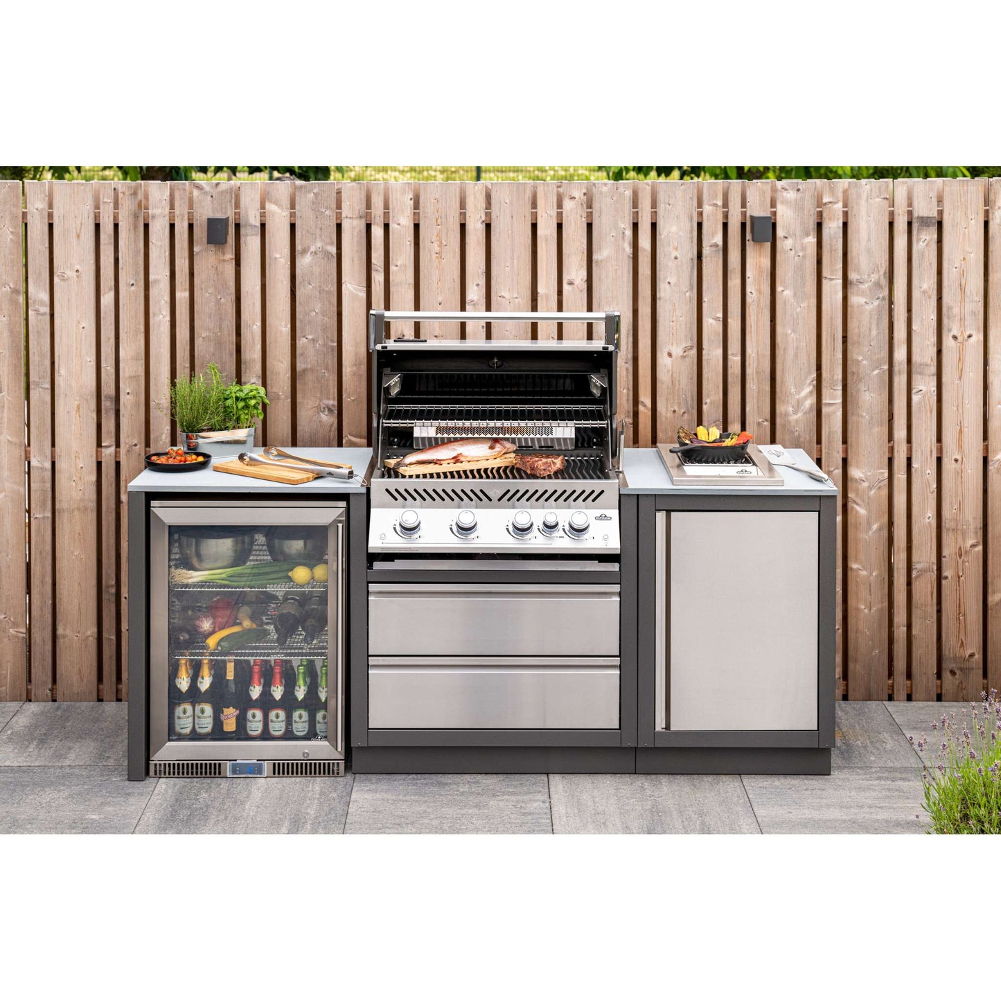 BI Prestige 500 RSIB Built-in Gas Grill Head with Infrared Rear Burner in Stainless Steel