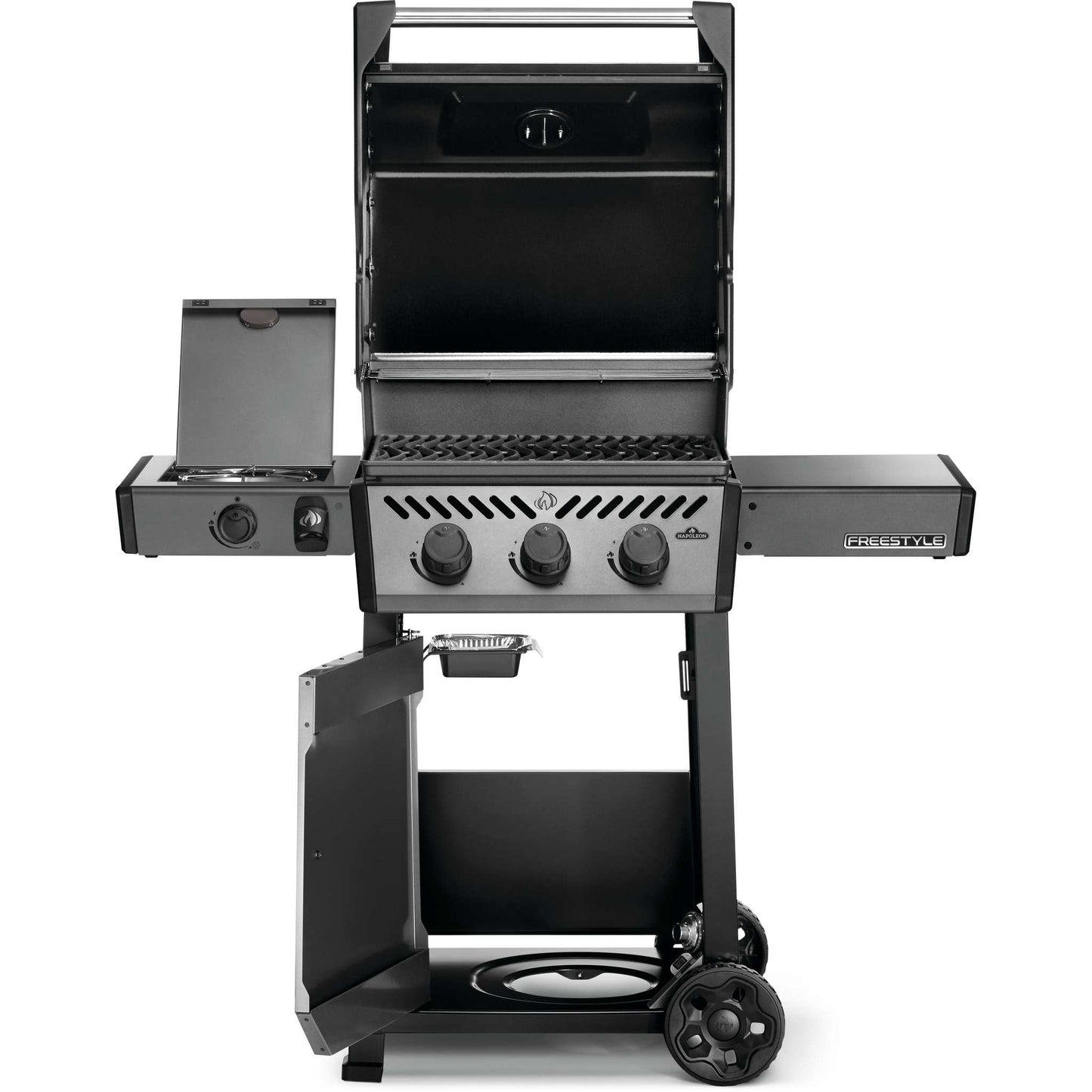 Freestyle 365 Propane Gas Grill with Range Side Burner in Graphite Grey